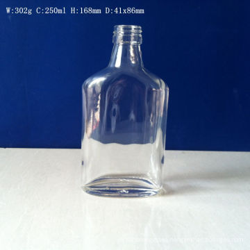 250ml Flat Glass Wine Bottles with Screw Cap